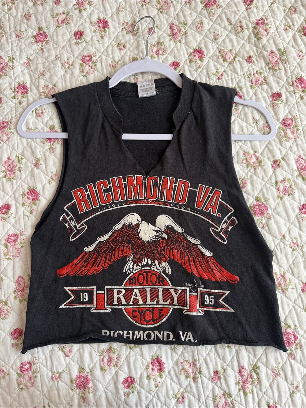 1955 Harley-Davidson Richmond VA Rally Eagle Cropped shirt